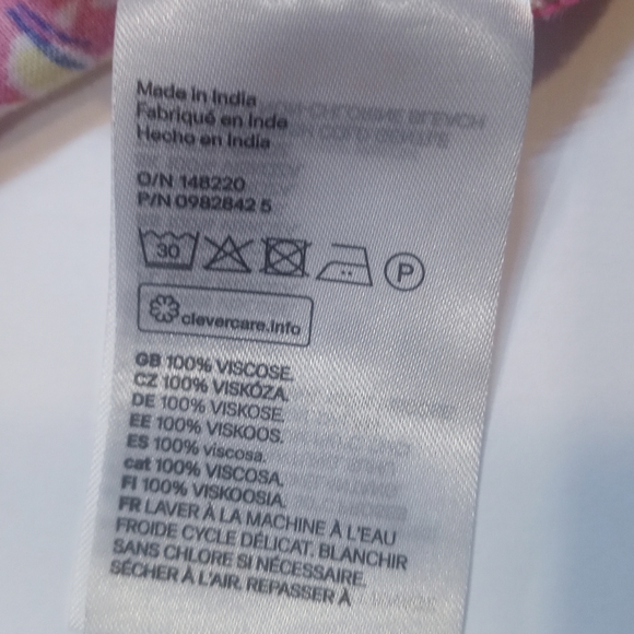 DIVIDED BY H&M WOMEN'S PINK FLORAL STRAPPY OPEN BACK SHORT SUNDRESS sz Medium - Picture 5 of 7